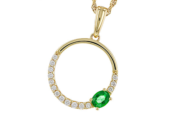 B275-03205: NECKLACE .19 EMERALD .34 TGW
