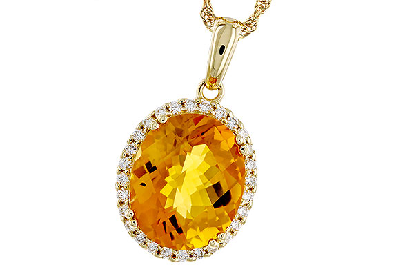 B275-03241: NECKLACE 3.85 CITRINE 4.07 TGW (12x10MM OV)
