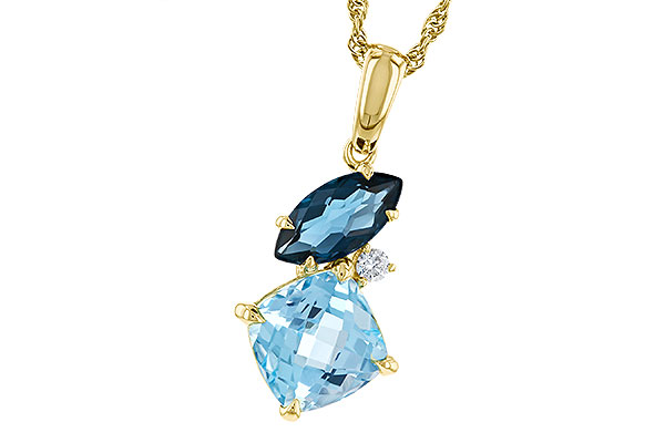 B275-04096: NECKLACE 2.37 TW BLUE TOPAZ 2.40 TGW