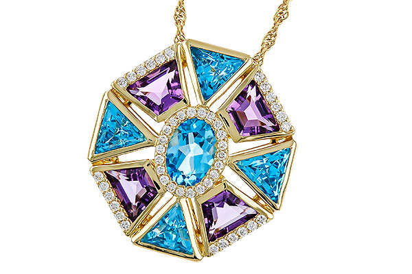 B275-04132: NECKLACE 4.47 SEMI-PREC (BT & AMY) 4.65 TGW