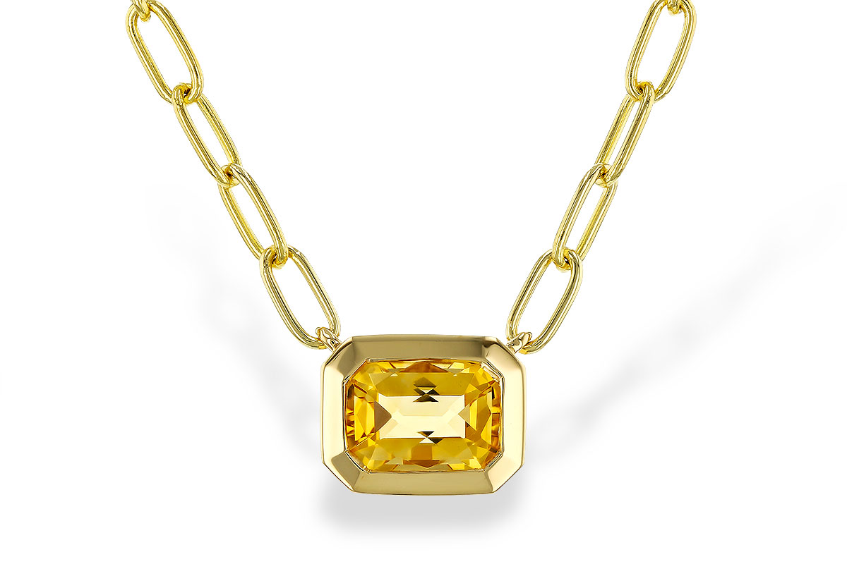 B275-05978: NECKLACE .86 CITRINE (18")
