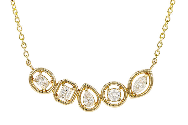 B275-06832: NECKLACE .50 TW FANCY CUT DIAS (18")