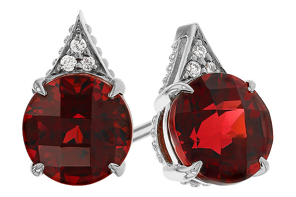 B275-06841: EARR 2.08 TW GARNET 2.10 TGW (6MM RD)
