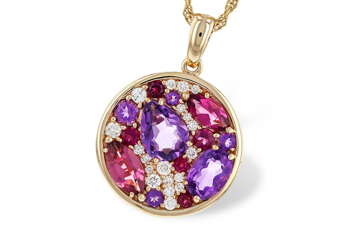 B275-06905: NECK 1.83 TW SEMI-PRECIOUS (P.TOUR, AMY) 2.00 TGW