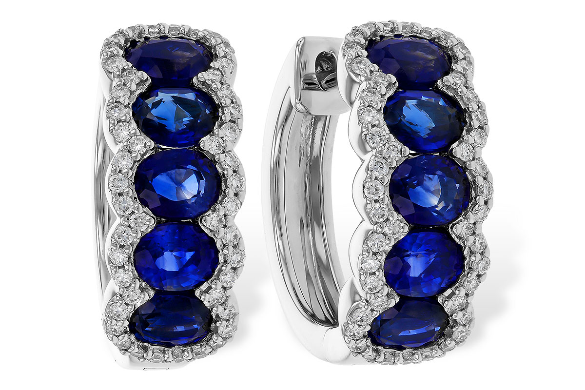 B275-07732: EARRINGS 2.32 TW SAPPHIRE 2.57 TGW