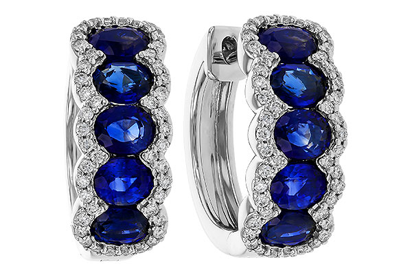 B275-07732: EARRINGS 2.32 TW SAPPHIRE 2.57 TGW