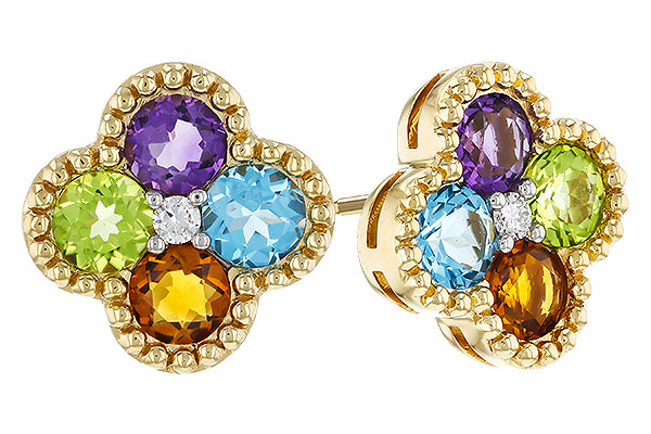 B275-08678: EARRINGS 1.88 SEMI-PREC (AMY,BT,CIT,PER) 1.93 TGW