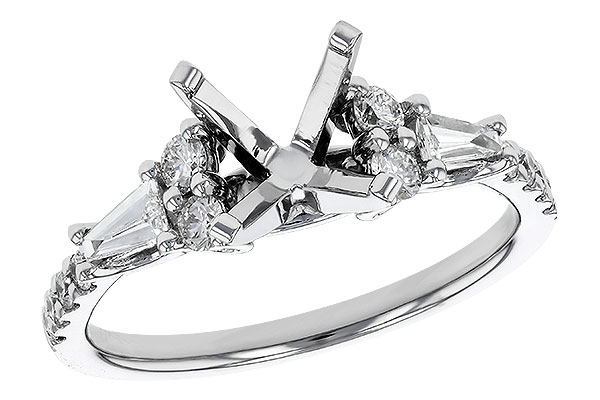 B275-08714: LDS SEMI DIA RG .12 TW BAGUETTES .42 TW