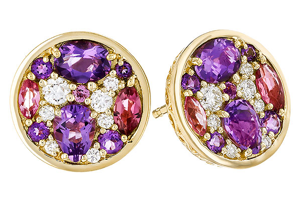 B275-08723: EARR .82 TW SEMI-PRECIOUS (P.TOUR, AMY) .98 TGW