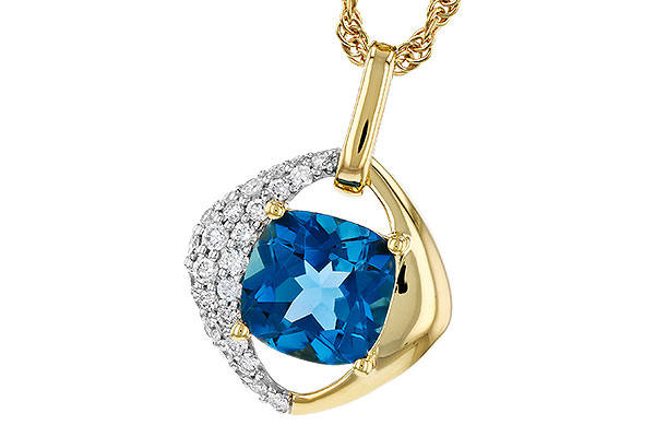 B275-91387: NECK 1.43 LONDON BLUE TOPAZ 1.62 TGW (7MM LBT)