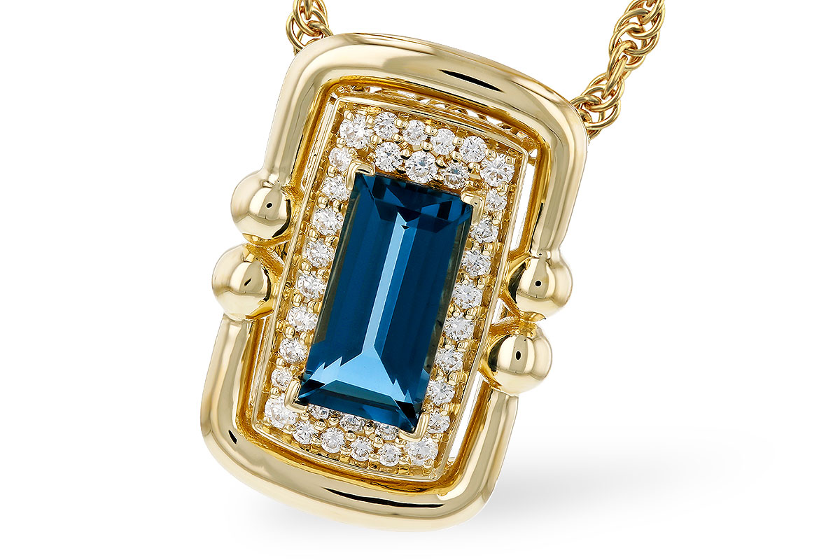B275-91405: NECK .84 LONDON BLUE TOPAZ .96 TGW (8x4MM LBT)