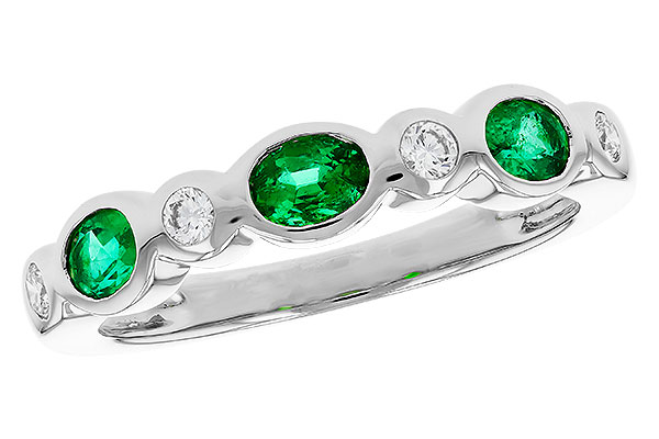 B275-91432: LDS WED RG .43 EMERALD .56 TGW