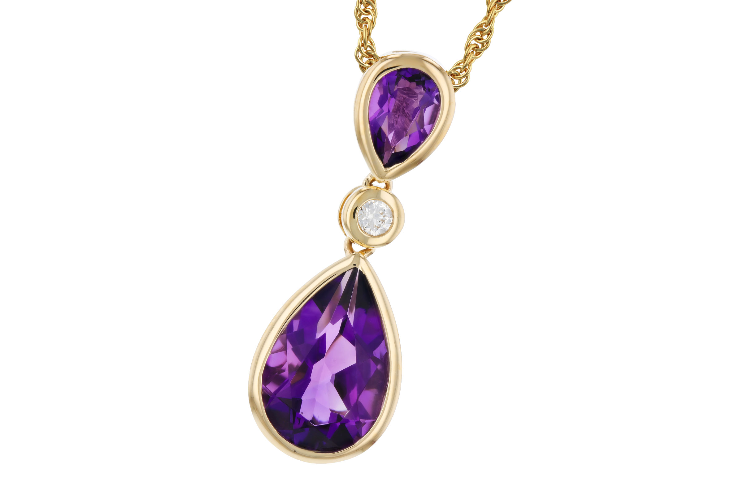 B275-94096: NECKLACE 1.92 TW AMETHYST 1.96 TGW