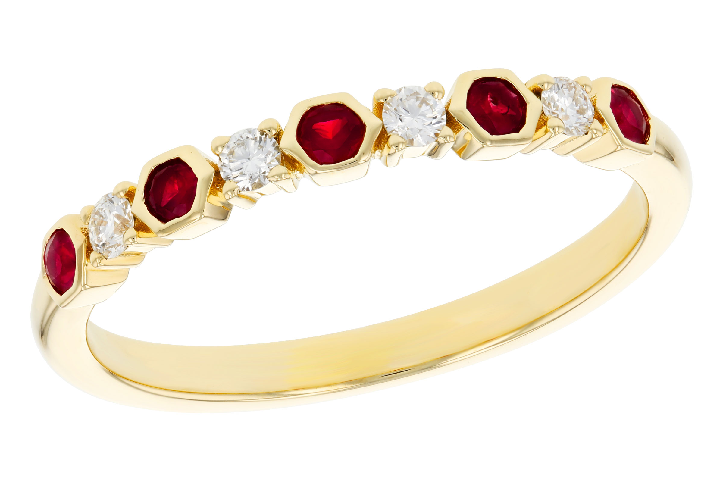 B275-94132: LDS WED RG .14 TW RUBY .24 TGW