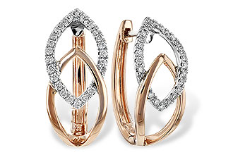 C189-62350: EARRING .25 TW (ROSE & WG)