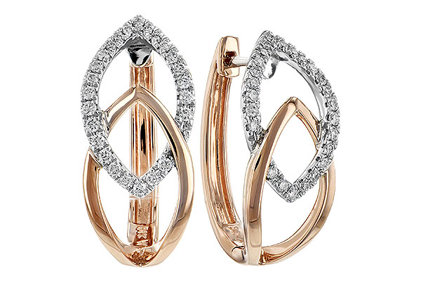 C189-62350: EARRING .25 TW (ROSE & WG)