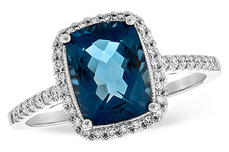 C189-63259: LDS RG 2.42 LONDON BLUE TOPAZ 2.62 TGW