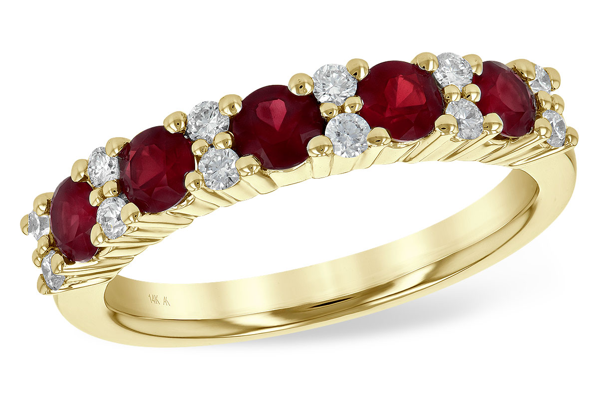C190-46905: LDS WED RG .88 RUBY 1.12 TGW