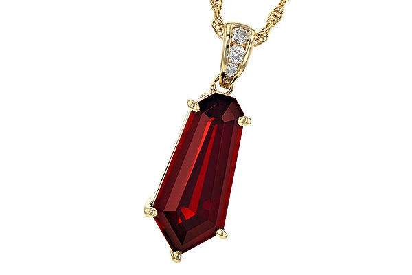 C190-53187: NECK 3.44 GARNET 3.50 TGW