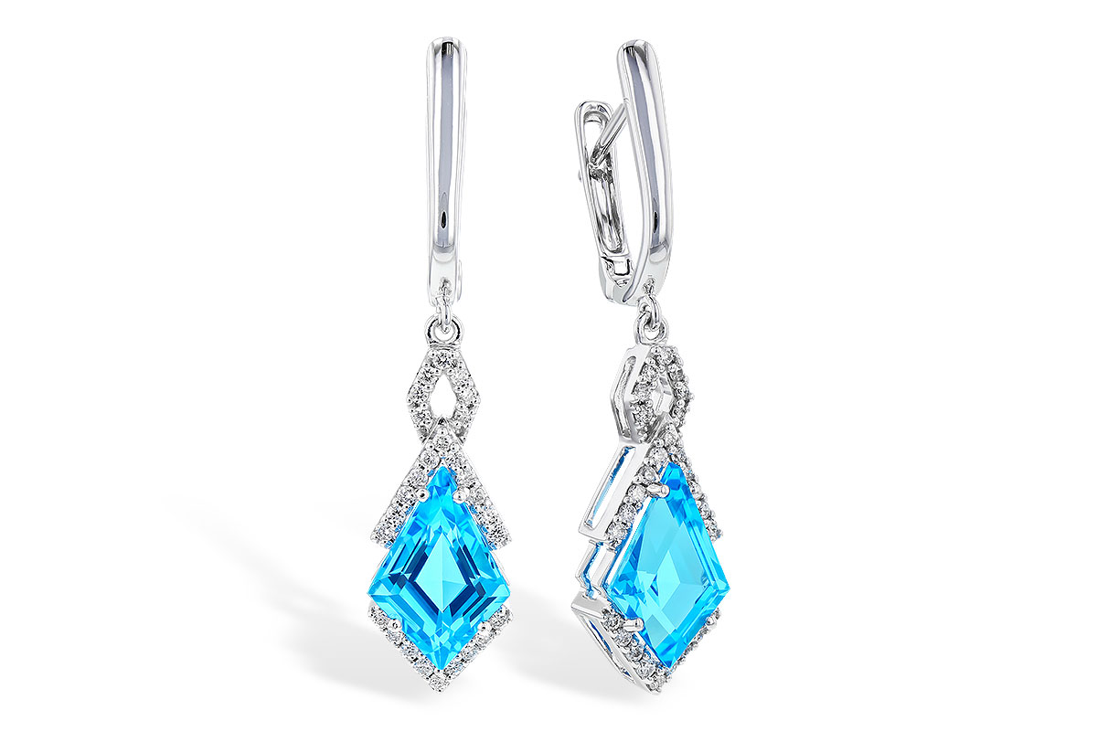 C274-11405: EARR 2.72 TW BLUE TOPAZ 2.90 TGW