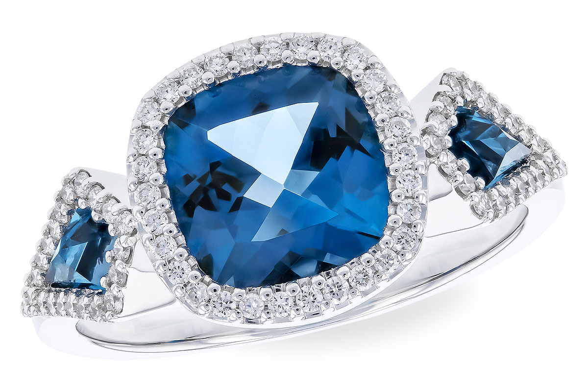 C274-12305: LDS RG 2.46 TW LONDON BLUE TOPAZ 2.72 TGW