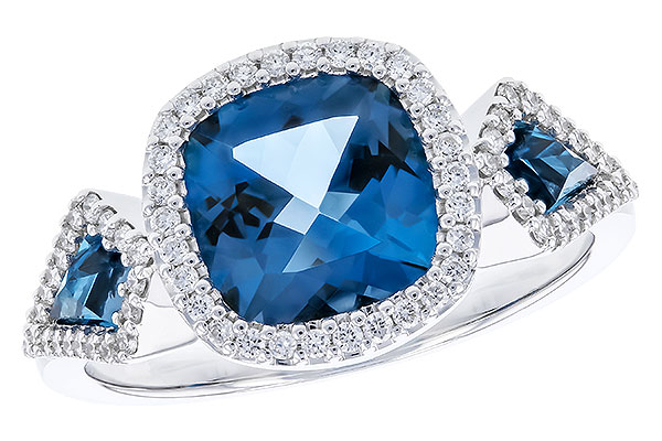 C274-12305: LDS RG 2.46 TW LONDON BLUE TOPAZ 2.72 TGW