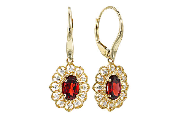 C274-12359: EARR 1.08 TW GARNET 1.24 TGW (6x4MM GAR)