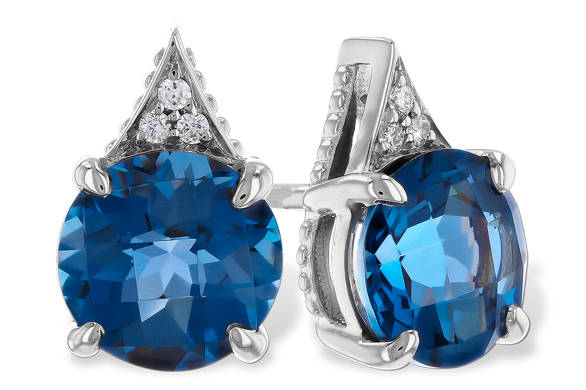 C274-14123: EARR 1.88 TW LONDON BLUE TOPAZ 1.90 TGW (6MM RD)