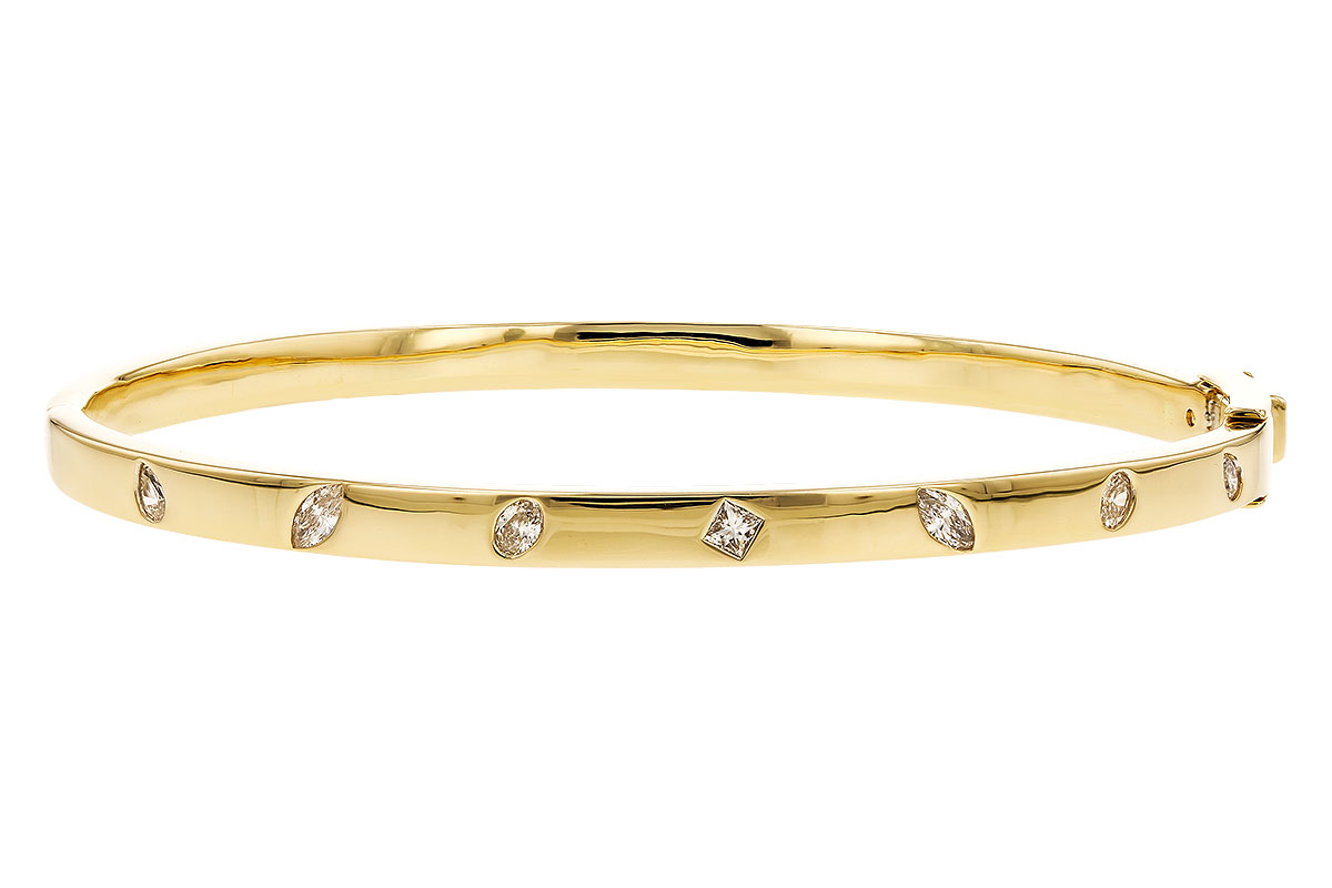 C274-15950: BANGLE .35 TW FANCY CUT DIAMONDS