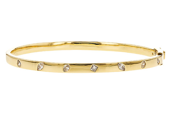 C274-15950: BANGLE .35 TW FANCY CUT DIAMONDS