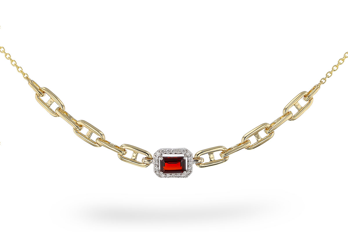 C275-02305: NECK .63 GARNET .75 TGW (6x4MM E.C. GAR / 18")