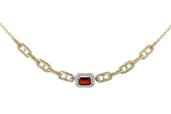 C275-02305: NECK .63 GARNET .75 TGW (6x4MM E.C. GAR / 18")