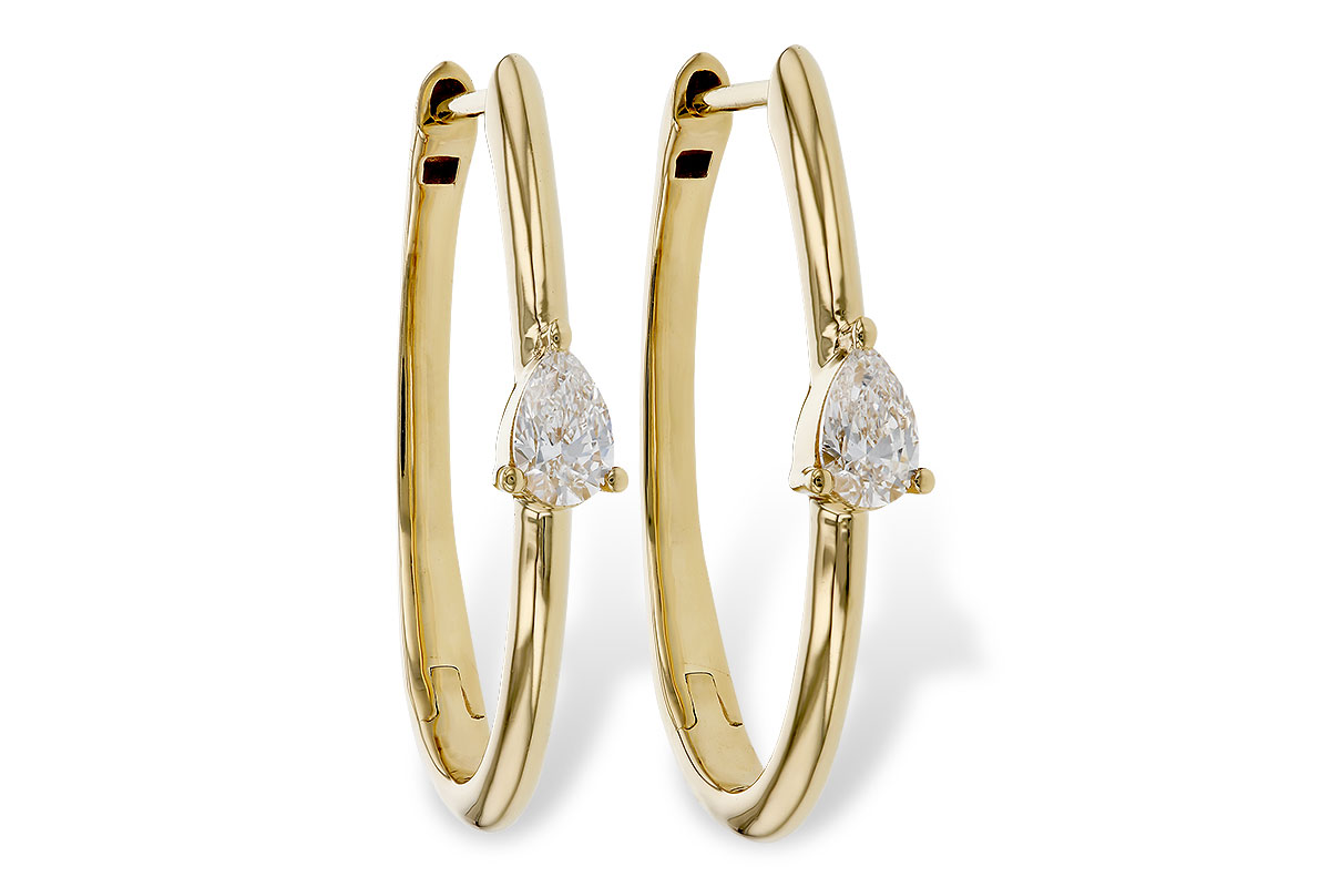 C275-02314: EARRINGS .45 TW PEAR DIAMONDS