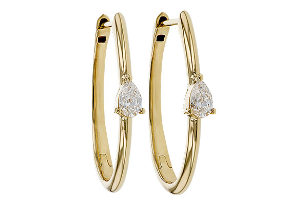 C275-02314: EARRINGS .45 TW PEAR DIAMONDS