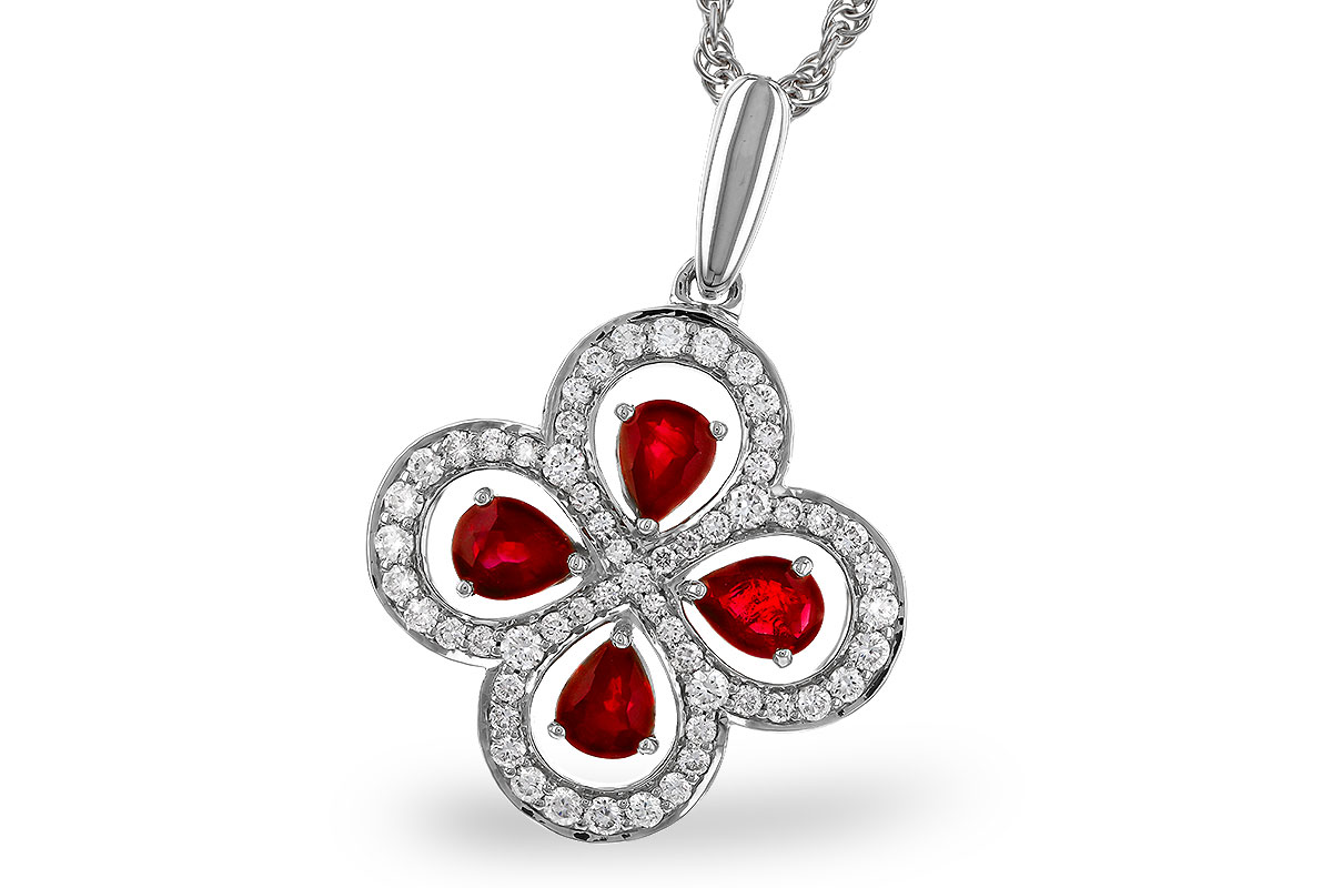 C275-02323: NECKLACE .68 RUBY TW .96 TGW