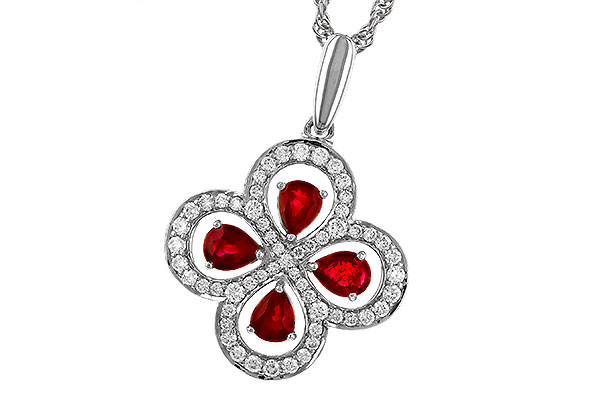 C275-02323: NECKLACE .68 RUBY TW .96 TGW
