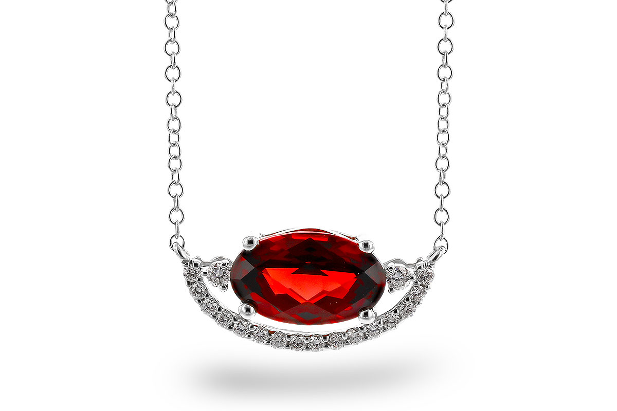 C275-02332: NECKLACE 1.94 GARNET 2.08 TGW (10x6MM GAR / 18")