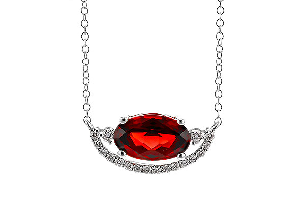 C275-02332: NECKLACE 1.94 GARNET 2.08 TGW (10x6MM GAR / 18")