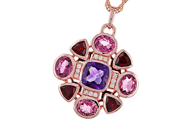 C275-03187: NECKLACE 2.76 SEMI-PREC (AM,GT,PT) 2.82 TGW