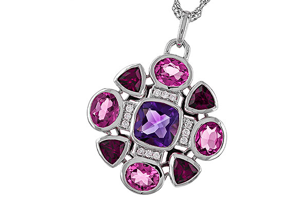C275-03187: NECKLACE 2.76 SEMI-PREC (AM,GT,PT) 2.82 TGW