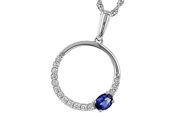 C275-03196: NECKLACE .28 SAPPHIRE .43 TGW