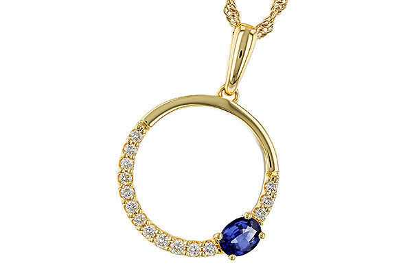C275-03196: NECKLACE .28 SAPPHIRE .43 TGW