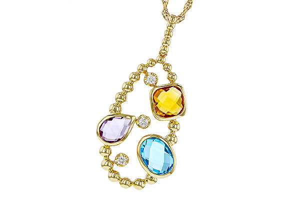C275-04132: NECKLACE 3.04 TW SEMI-PREC 3.14 TGW (BT,AMY,CIT)