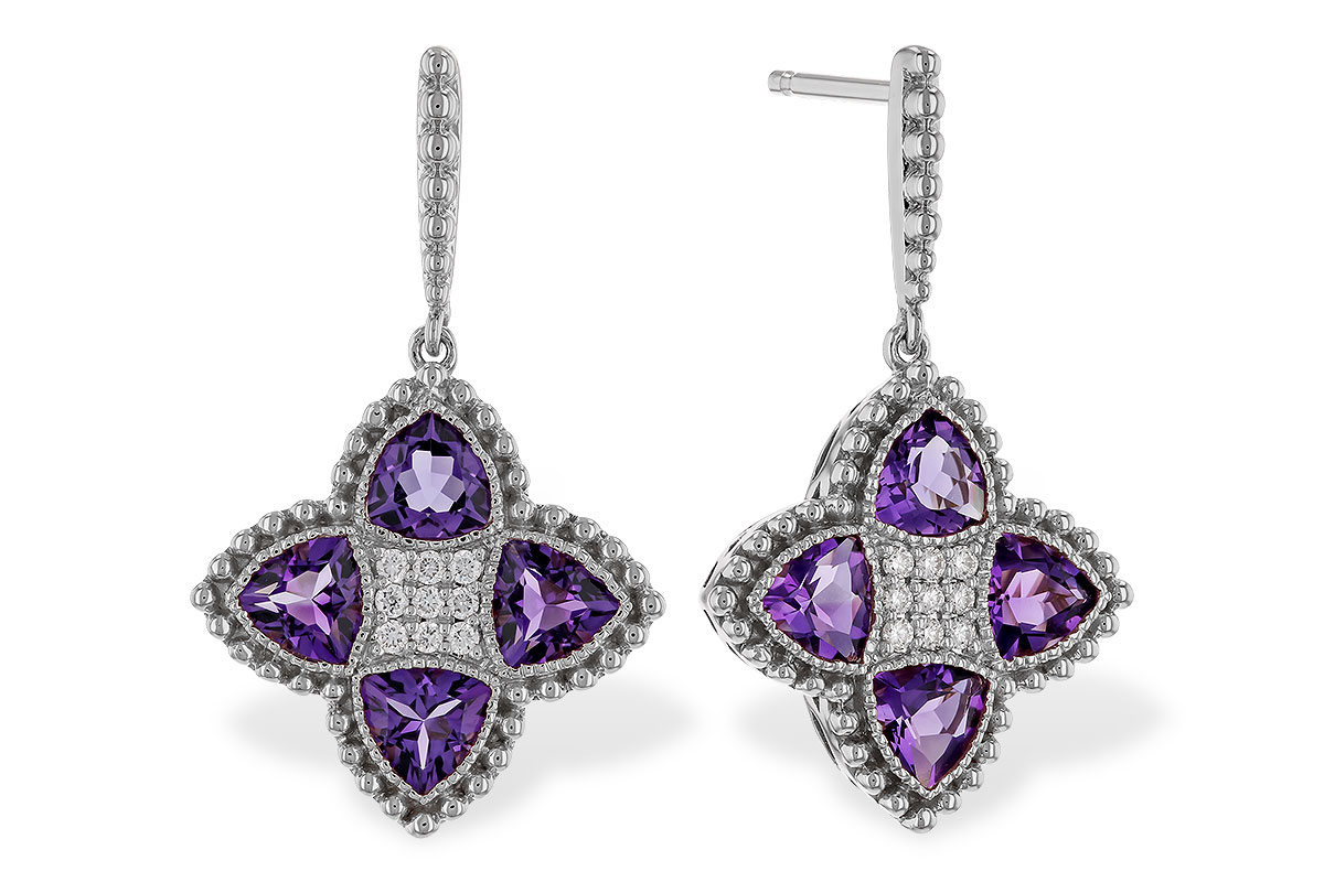 C275-05005: EARRINGS 1.41 AMETHYST 1.50 TGW