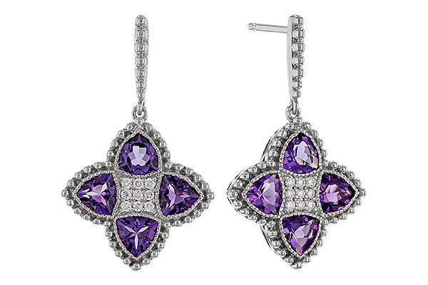 C275-05005: EARRINGS 1.41 AMETHYST 1.50 TGW
