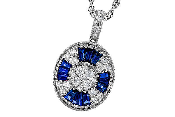 C275-06896: NECKLACE .56 TW SAPPHIRE .80 TGW