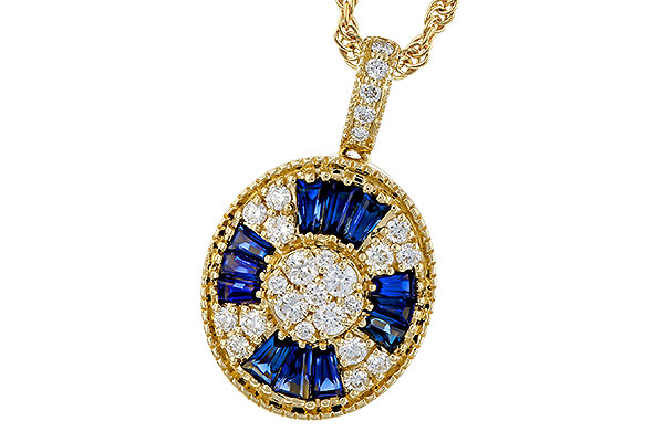 C275-06896: NECKLACE .56 TW SAPPHIRE .80 TGW