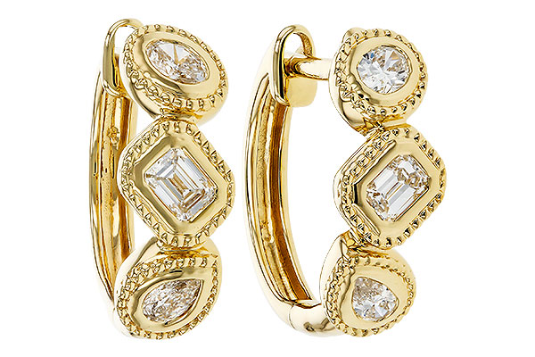 C275-07805: EARRINGS .42 TW FANCY CUT DIAS