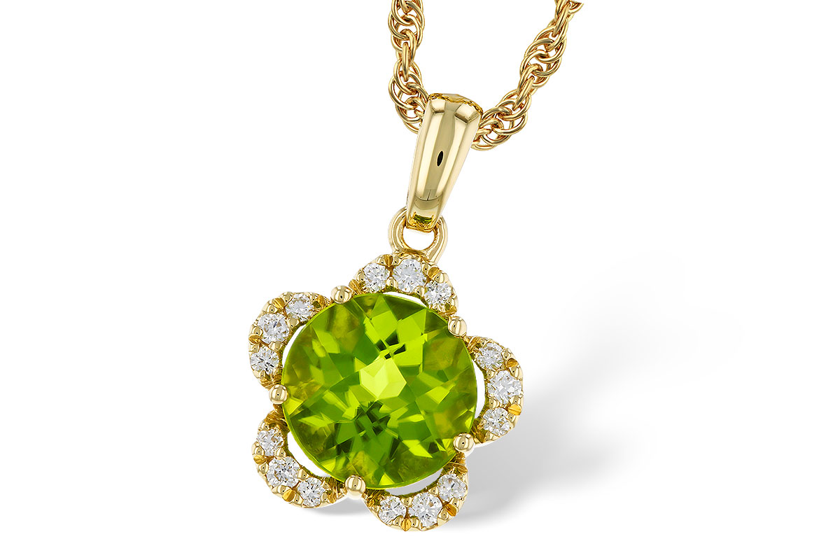 C275-08650: NECKLACE 2.16 PERIDOT 2.28 TGW (8MM RD)