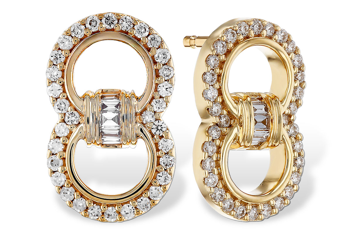 C275-91368: EARRINGS .05 TW BAGS .28 TW